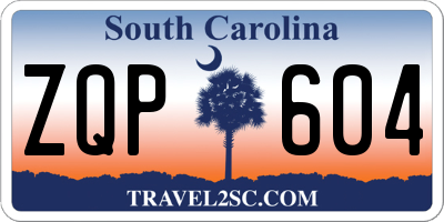 SC license plate ZQP604
