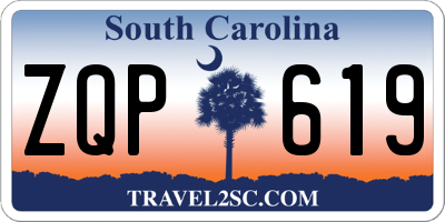 SC license plate ZQP619