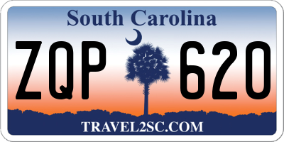SC license plate ZQP620
