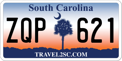 SC license plate ZQP621