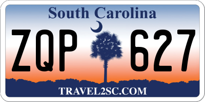 SC license plate ZQP627