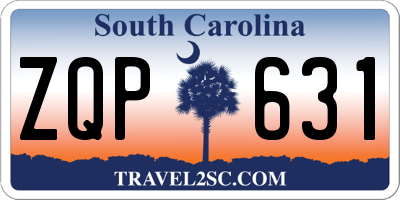 SC license plate ZQP631
