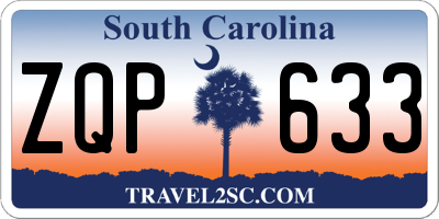 SC license plate ZQP633