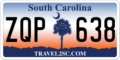 SC license plate ZQP638