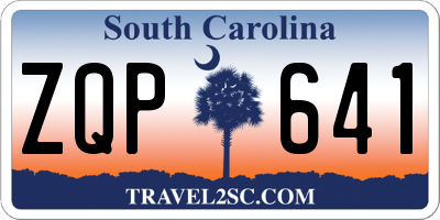 SC license plate ZQP641