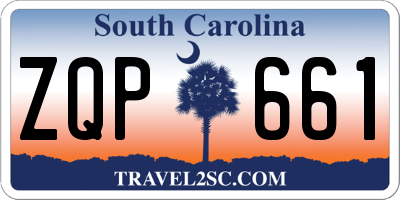 SC license plate ZQP661