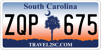 SC license plate ZQP675
