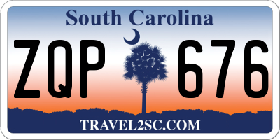 SC license plate ZQP676