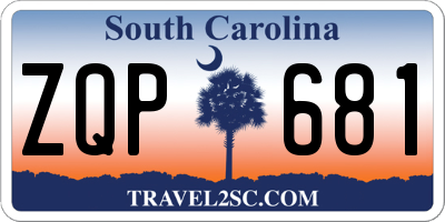 SC license plate ZQP681