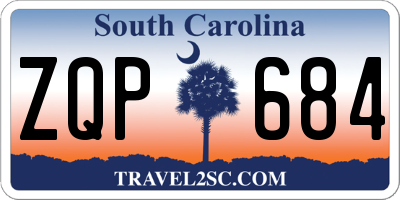 SC license plate ZQP684