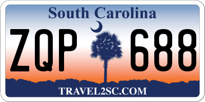 SC license plate ZQP688