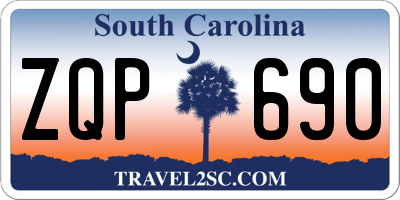 SC license plate ZQP690