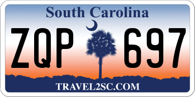 SC license plate ZQP697
