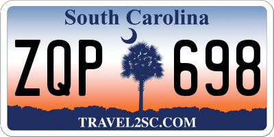 SC license plate ZQP698
