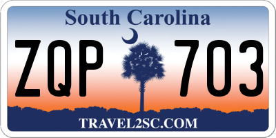 SC license plate ZQP703