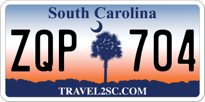 SC license plate ZQP704