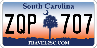 SC license plate ZQP707