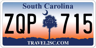 SC license plate ZQP715