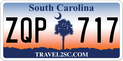 SC license plate ZQP717