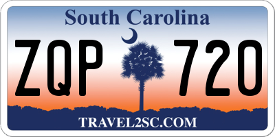 SC license plate ZQP720