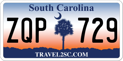 SC license plate ZQP729