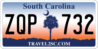 SC license plate ZQP732