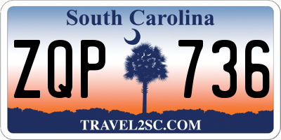 SC license plate ZQP736
