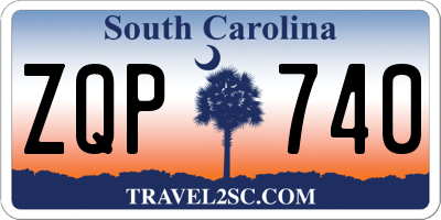SC license plate ZQP740