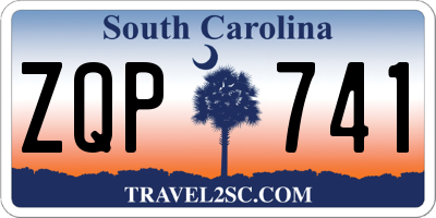 SC license plate ZQP741