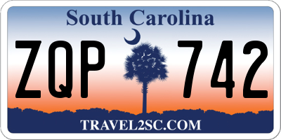 SC license plate ZQP742