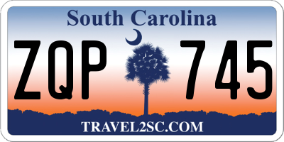 SC license plate ZQP745