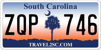 SC license plate ZQP746