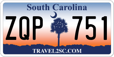 SC license plate ZQP751