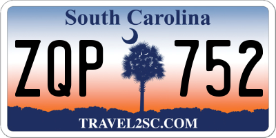 SC license plate ZQP752