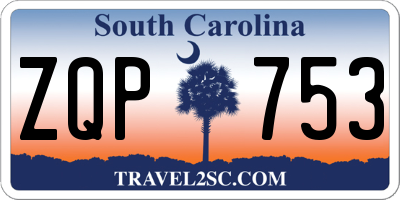 SC license plate ZQP753
