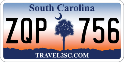 SC license plate ZQP756