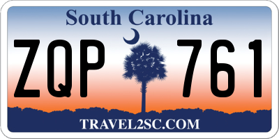 SC license plate ZQP761
