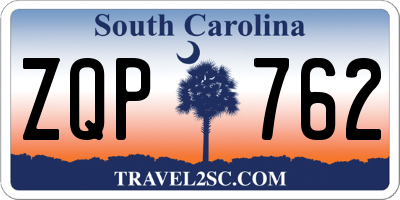 SC license plate ZQP762
