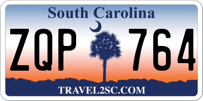 SC license plate ZQP764