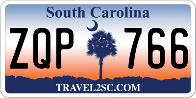SC license plate ZQP766