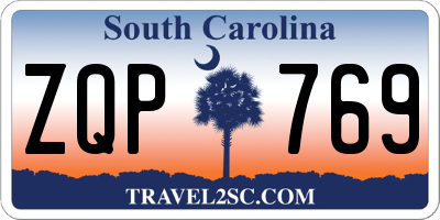 SC license plate ZQP769