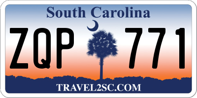 SC license plate ZQP771