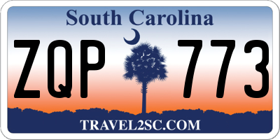 SC license plate ZQP773