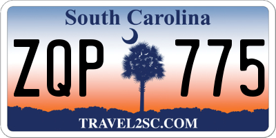 SC license plate ZQP775