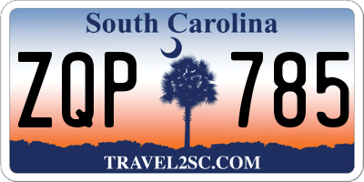 SC license plate ZQP785