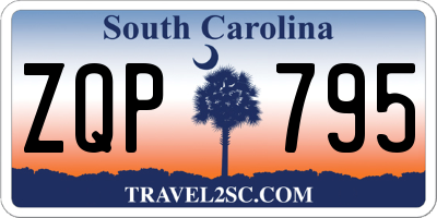 SC license plate ZQP795