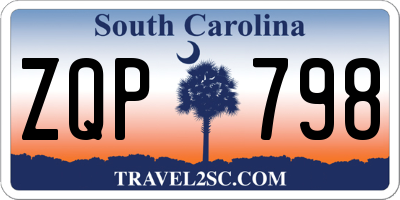 SC license plate ZQP798