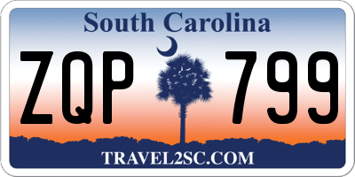 SC license plate ZQP799
