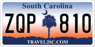 SC license plate ZQP810