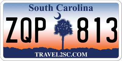 SC license plate ZQP813